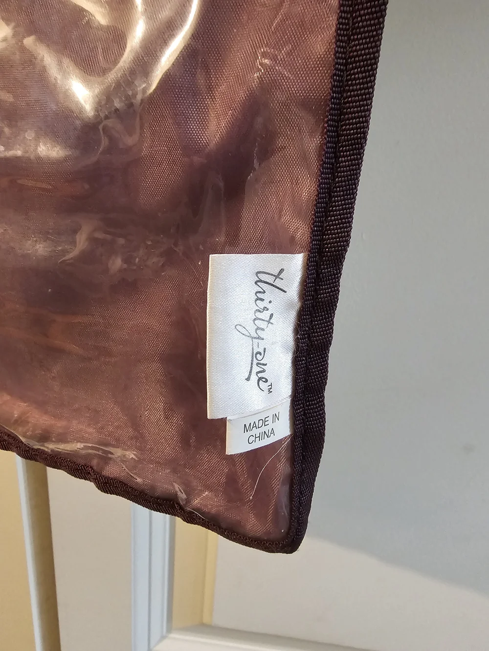 Thirty One Hanging Travel Organizer with Clear Pockets - Purple